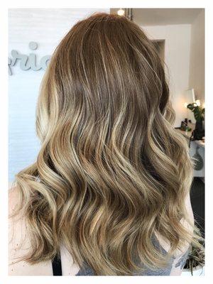 A honey blonde balayage