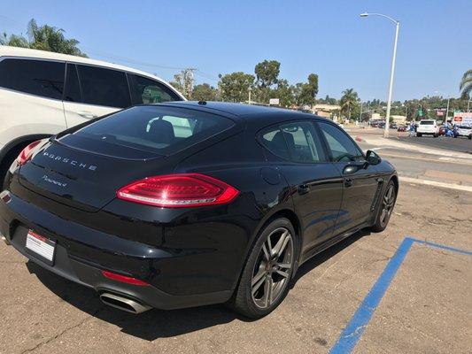 Before Tint picture of this Porsche Panamera!