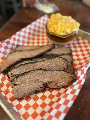 Beef brisket and Mac n Cheese