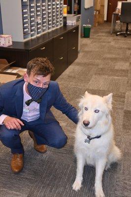 I got to see Jax, our office dog today! When our staff stop in the office, he helps make it a great day!