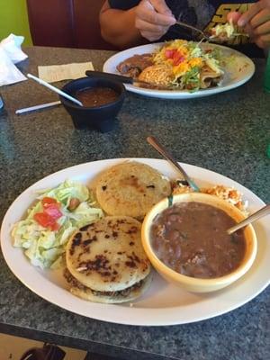 Gorditas de picadillo and chimichanga