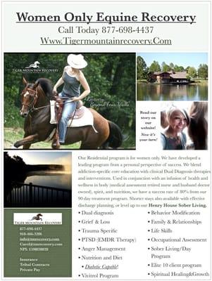 Begin your recovery today at the Best Equine Women only recovery center - call today openings available!