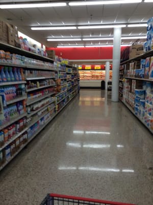 Paper aisle going towards the back of the store, empty store at 9 am ppl! Early morning chilling time!