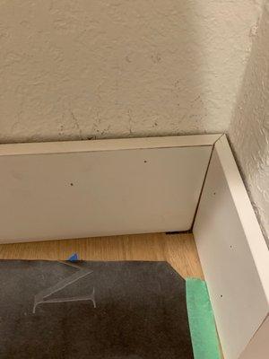 The hole in the corner of the floor is 1/4 inch!