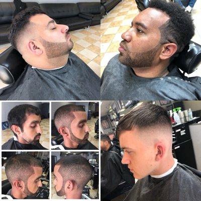 A couple of different photos and hairstyles that we provide here at CELEBRITY CUTS BARBERSHOP