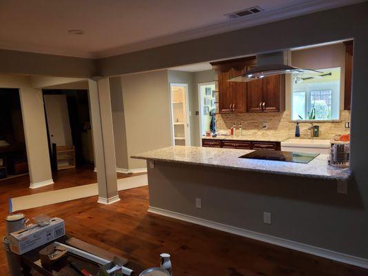 After open concept looking into kitchen