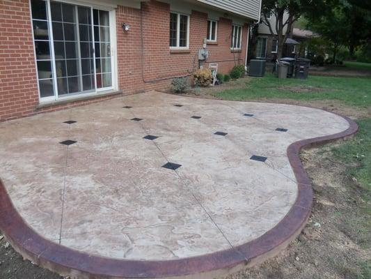 Stamped Concrete Patio, John's Cement, MI