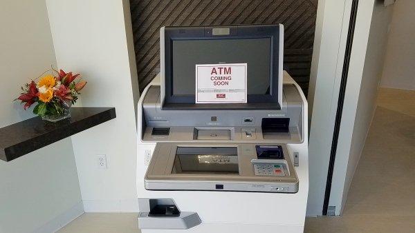 New ATM inside lobby of Deer Valley Rd. branch of BAC Community Bank.