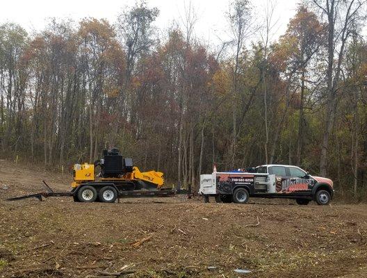 Our Latest Addition, Stump Grinder!! call us for a quote today!!