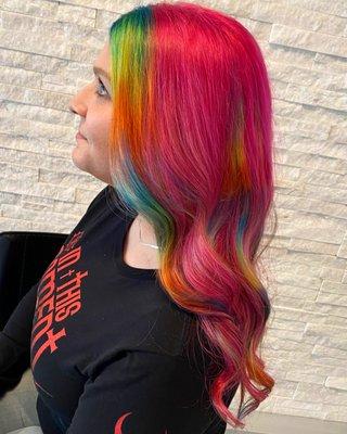 Rainbow unicorn  by owner & artist Denae