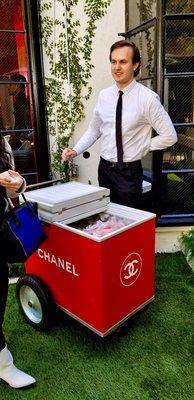 Popsicles in a Chanel cart!