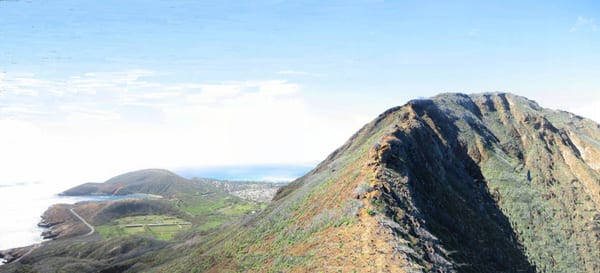 The Rim Trail approaching the top