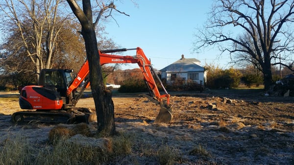 Our team repairing the problem area. Mid demolition