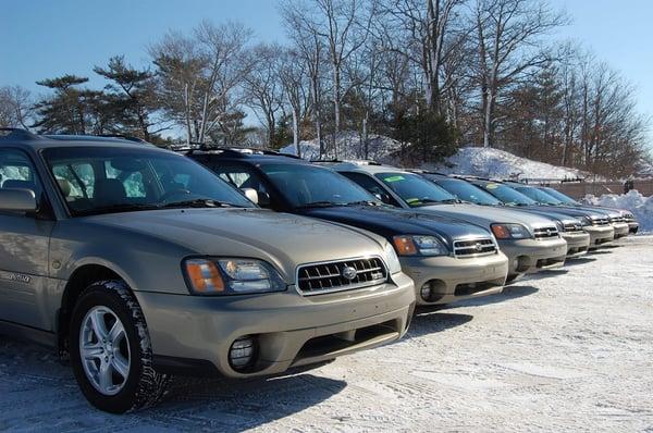 Lots of Subarus in the winter!