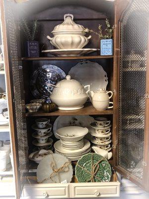 Iron Stone and Vintage Dishes