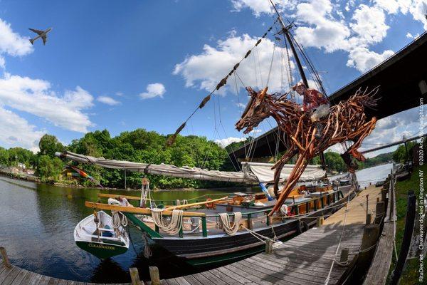 History resting at dock In Kingston NY.