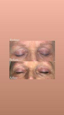 Permanent Eyeliner: procedure to create a permanent eyeliner on the top eyelid and bottom lash line. Starting at $300