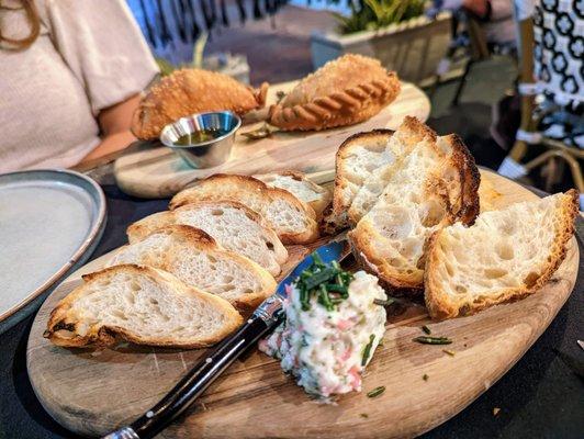 Wonderful chicken empanadas and easy/light/fresh butter board