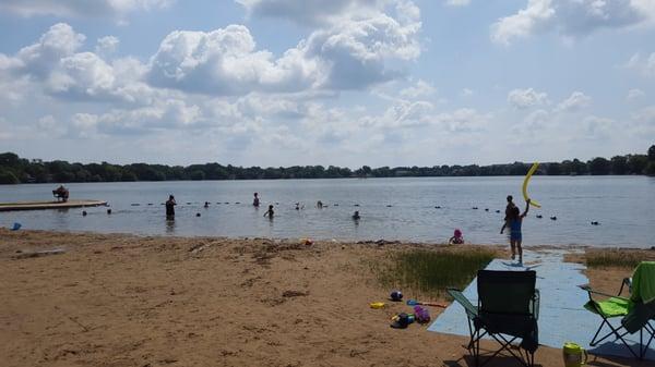 Small sand beach for swimming