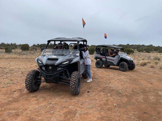 Our well maintained and capable UTVs. So fun to drive!