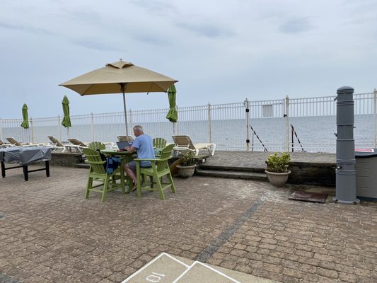 Pool deck area at the Corsair