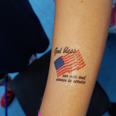 Homemade temporary tattoo Libertyfest Bensenville 2019