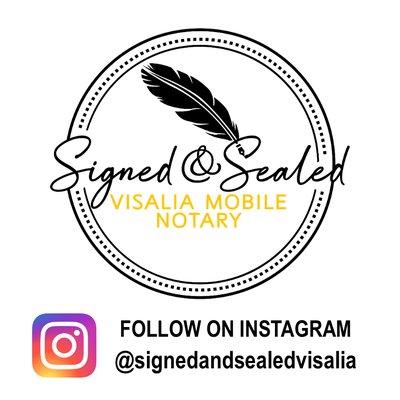 Instagram handle @signedandsealedvisalia