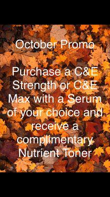 Be sure to ask about Octobers Promo products if you haven't tried them yet.