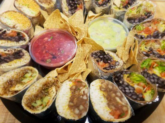 Having a party?  Our burrito platters are sure to please.