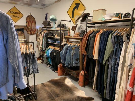 A whole room dedicated to vintage Americana and groovy 70's clothes