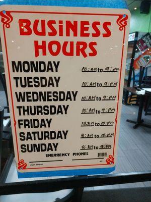 Business hours