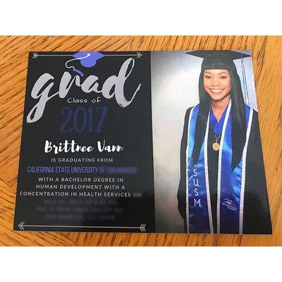 Graduation announcement turned out amazing!!!