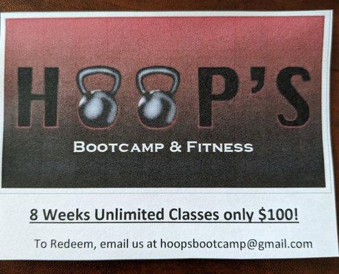 8 week new member promo. Unlimited Classes $100