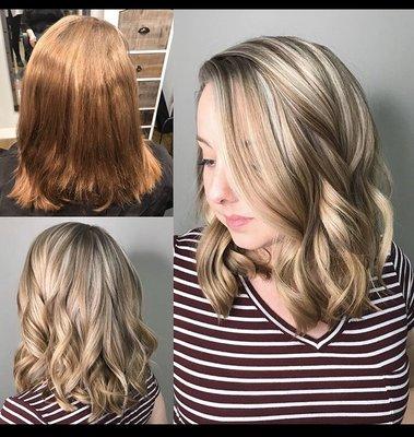 Beautiful hair transformation! stylist:Kelsey