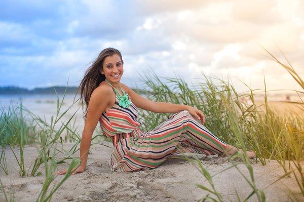 High school senior beach portraits.