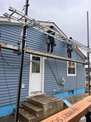 Siding installation