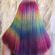 Rainbow hair art Dakota Mabe is an amazing hair artist.