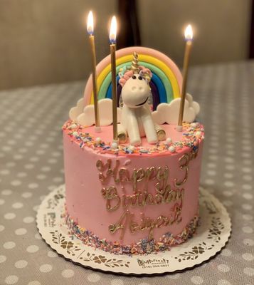 Custom made Unicorn birthday cake !