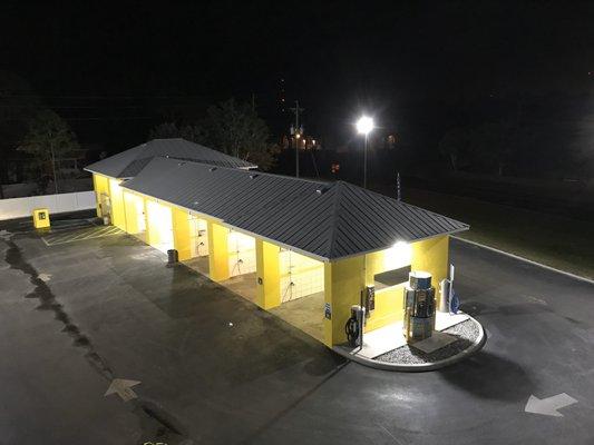 Car wash at night!