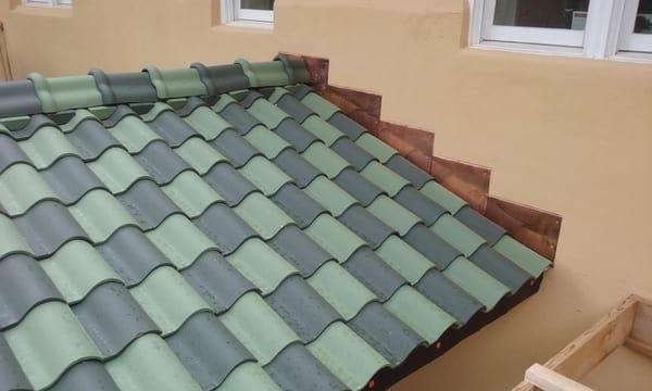 THIS IS A 2 COLORED SPANISH TILE ROOF SYSTEM