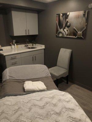 Medical spa treatment room in Davenport, IA