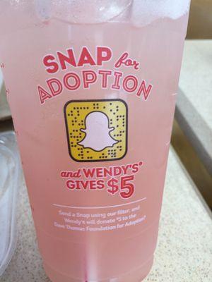 Snap and Wendy's  donates $5