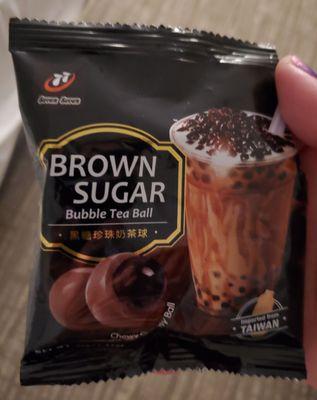 Brown Sugar Bubble Tea Chocolate and Gummy Candy.