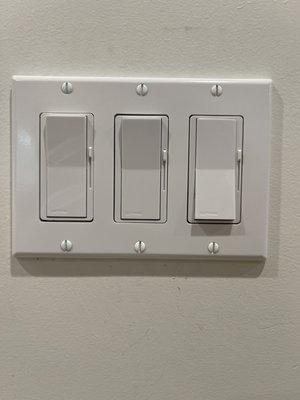 Decora slide dimmers