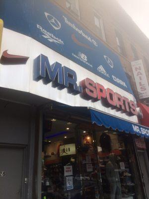 Mr. sports ( sneaker and street gear garments-clothing. Nostrand Avenue and Church Avenue)