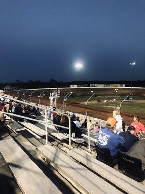 Race track at night