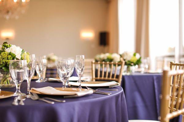 Ballroom table setting.