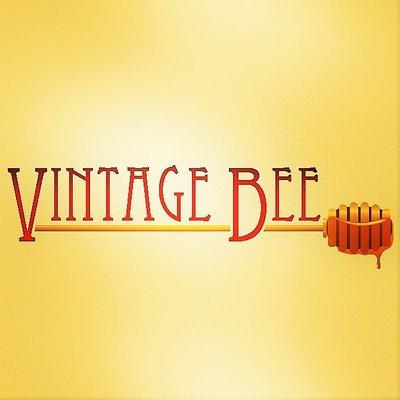 Vintage Bee Logo.  USA Pure, Raw, and Unfiltered Honey Products!