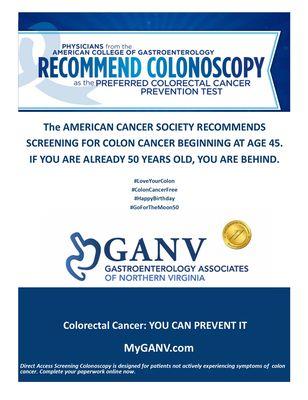 50? Then you are a little behind in getting screened for colon cancer. Visit us online to get started #getscreened