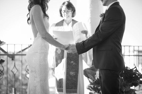 So romantic....the blessing of the hands before the vows.